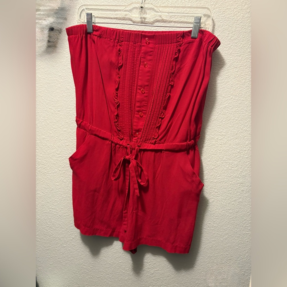 Red Sleeveless romper